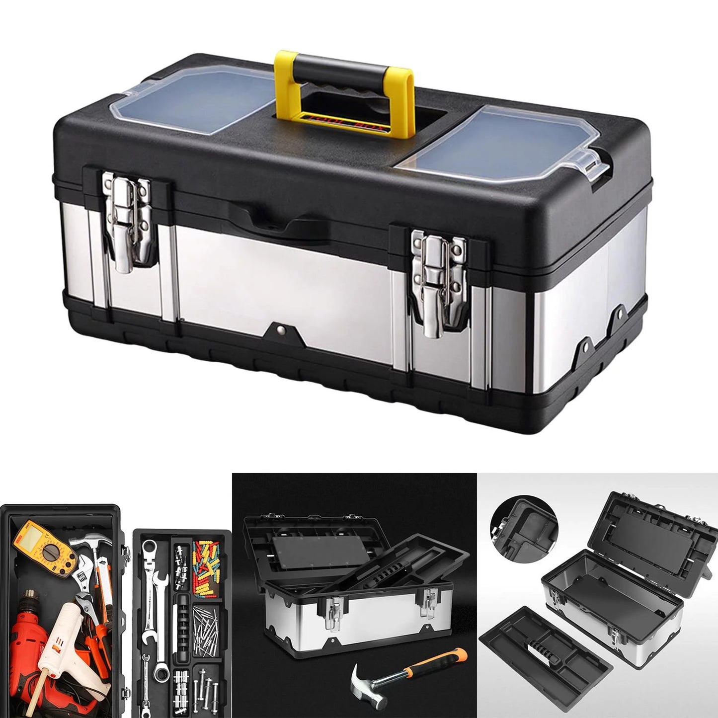 Toolbox Repair Tools Sizetorage Case Lockable Carry Case for Car Trunks Plumber 17inch