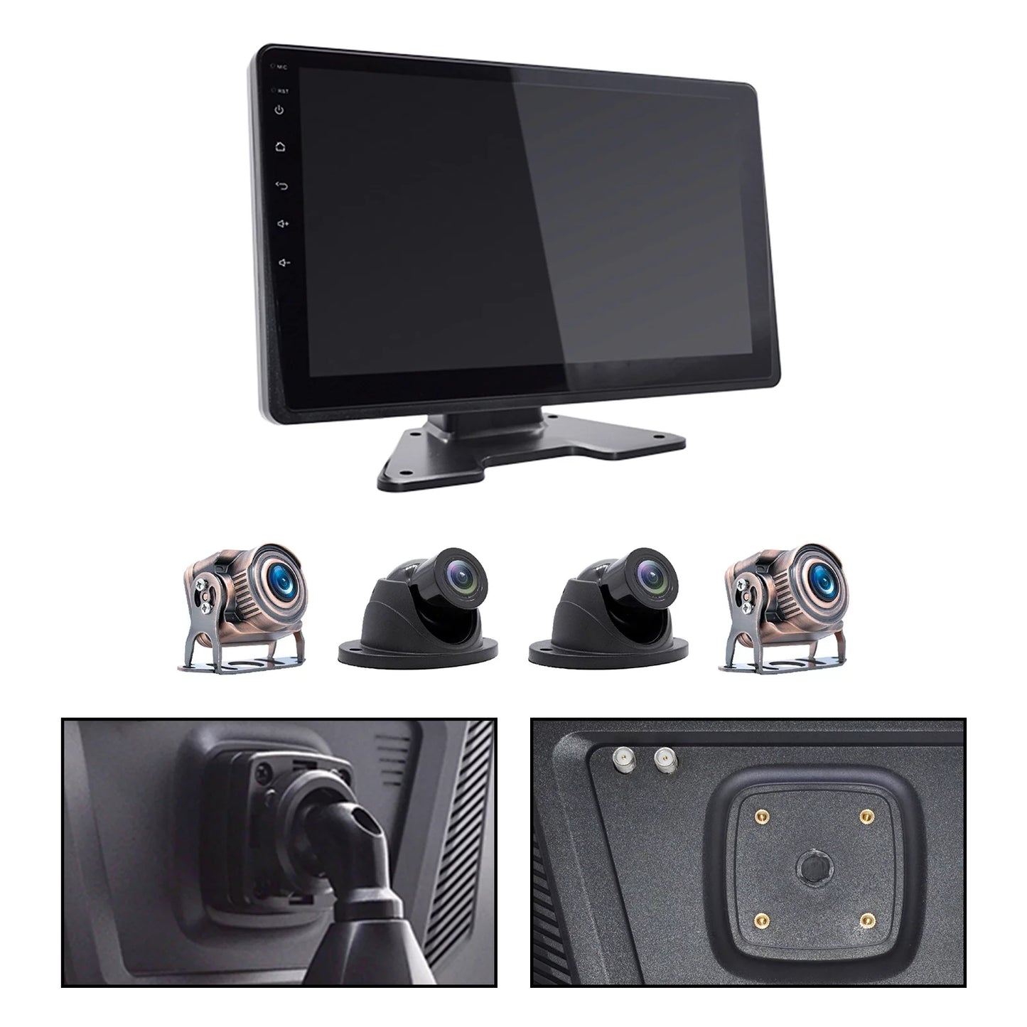 10.1"Monitor DVR Driving Video Recorder Touch Sizecreen GPSize for RV Truck Bus Camera