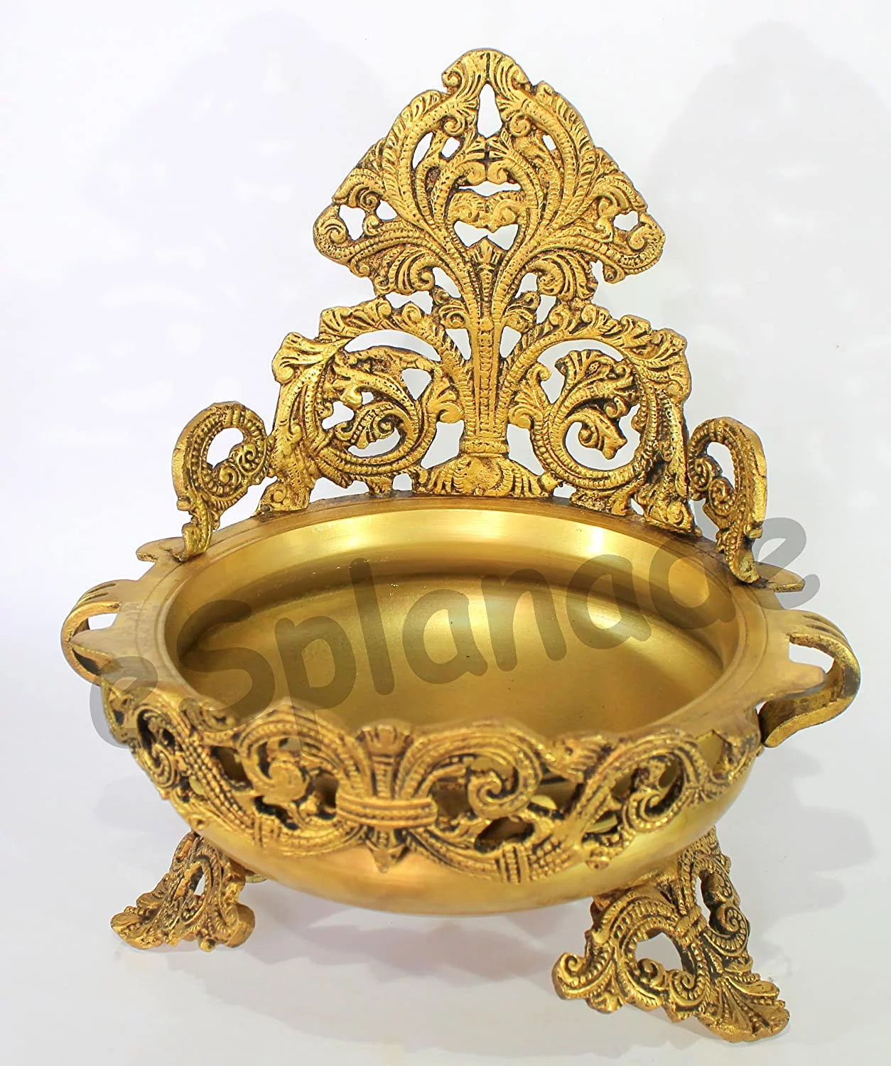 eSizeplanade - Ethnic Decorative Urli - Traditional Bowl Sizehowpiece | Decorative Items - Home Decor | Brass - 10.5" Inches