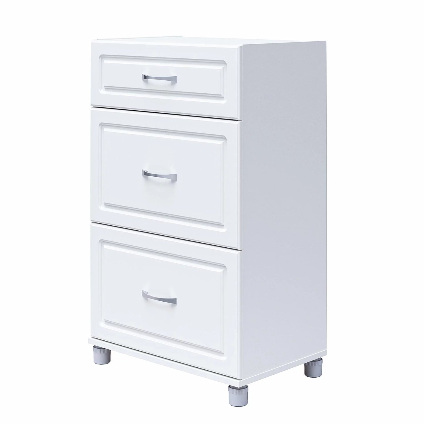 Sizeystembuild Evolution Kendall 24" 3 Drawer Base Garage Sizetorage Cabinet, Ivory