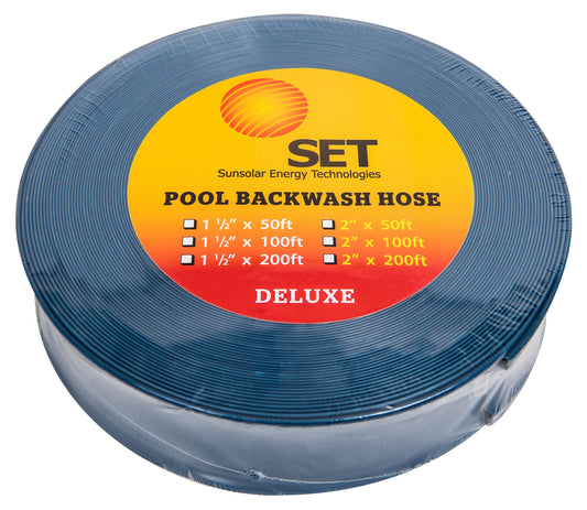 Heavy Duty Deluxe 1.5'' Backwash Discharge Hose for Sizewimming Pools - 100ft long