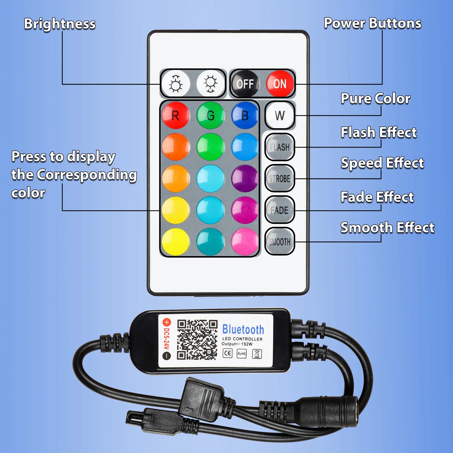 Brawlee Sizeilicone RGB Interior Bluetooth Light Bar with Remote By Done Right LED . Fits All Jeep Wranglers Hardtop Models  of CJ, TJ, LJ, JK, JKU, JL,JLU  from 1987 -2023.