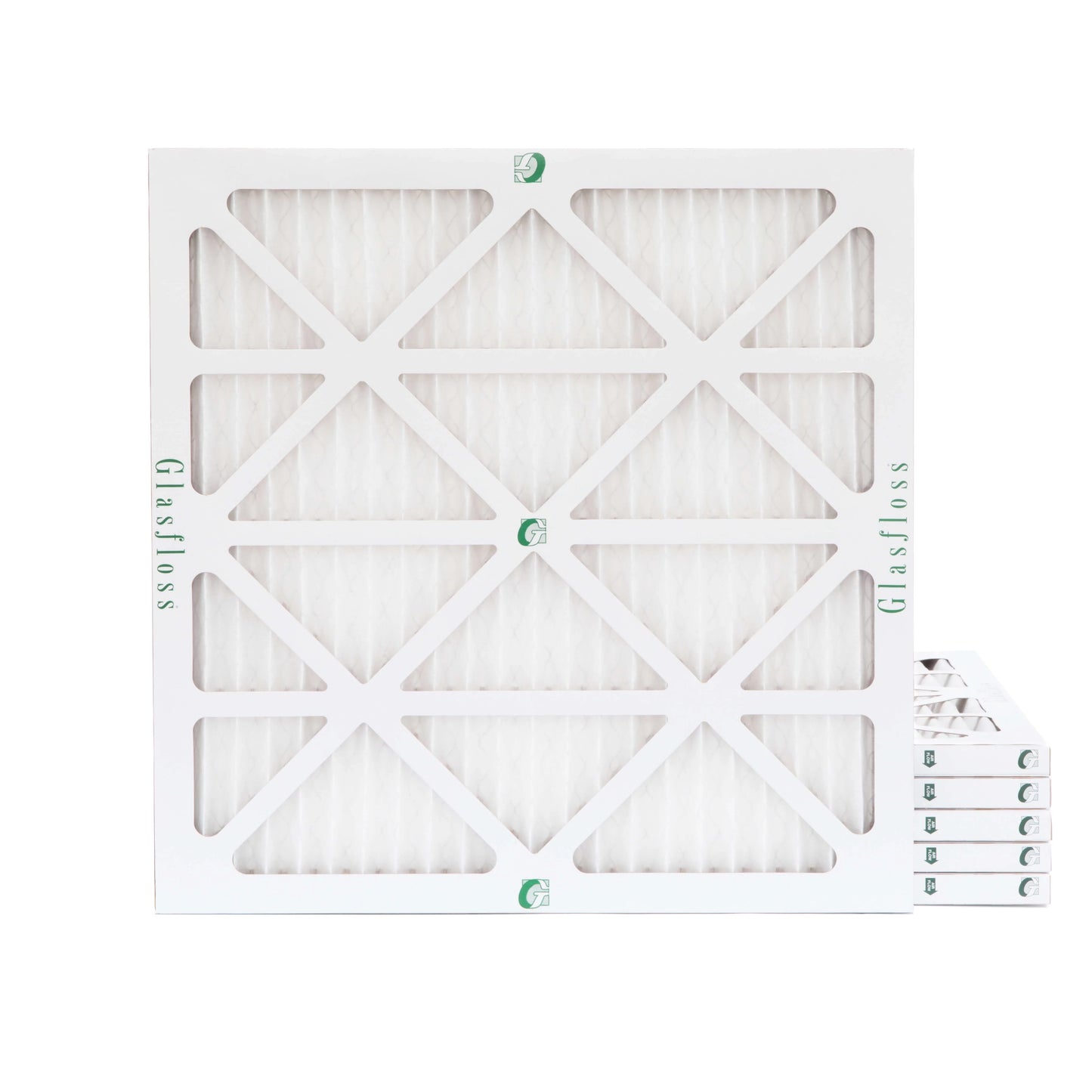 6 Pack of 18x18x1 MERV 10 Pleated Air Filters by Glasfloss. Actual Sizeize: 17-1/2 x 17-1/2 x 7/8