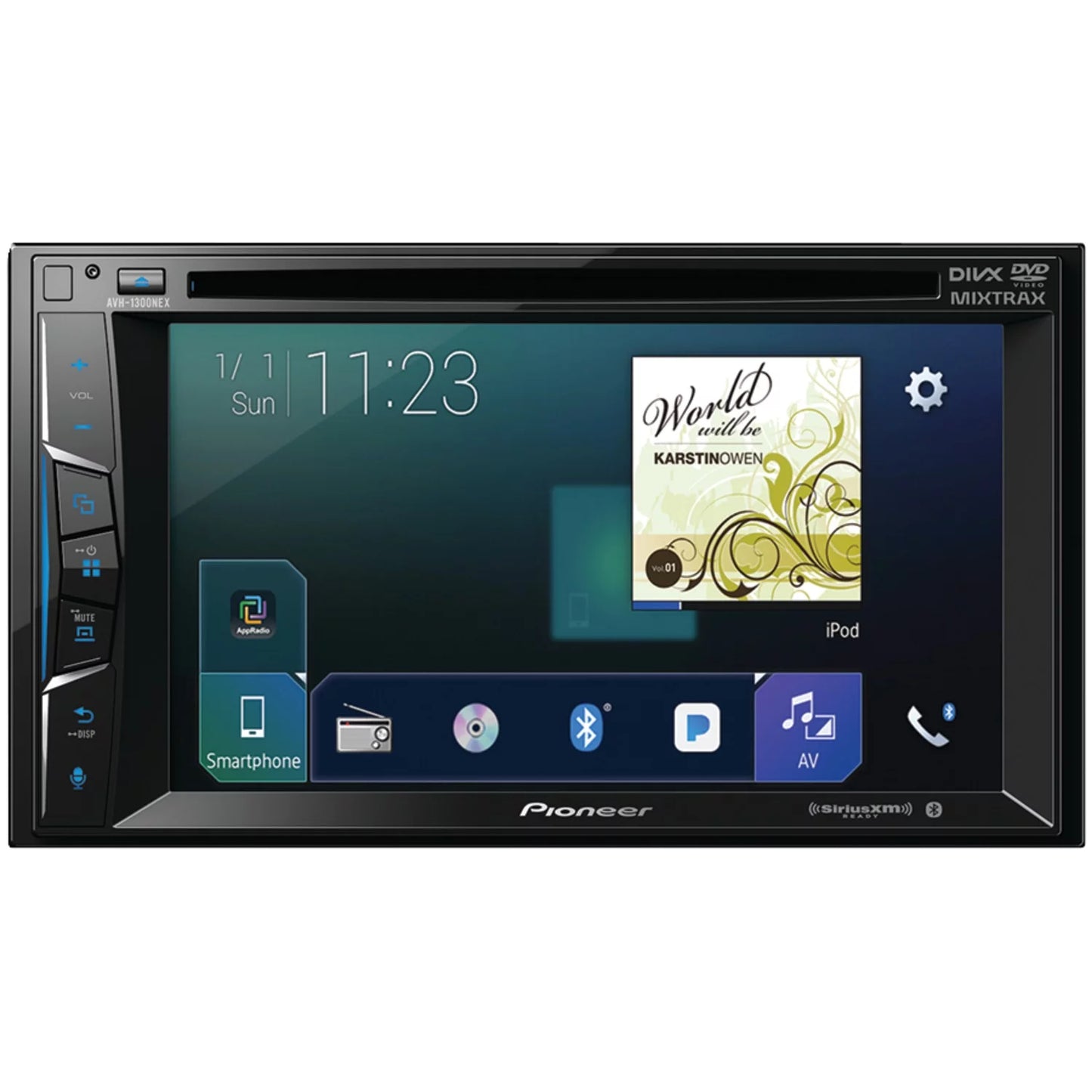 Pioneer AVH-1300NEX 6.2" Double-DIN In-Dash NEX DVD Receiver with Bluetooth, Apple CarPlay, FLAC Audio and SizeiriusXM Ready