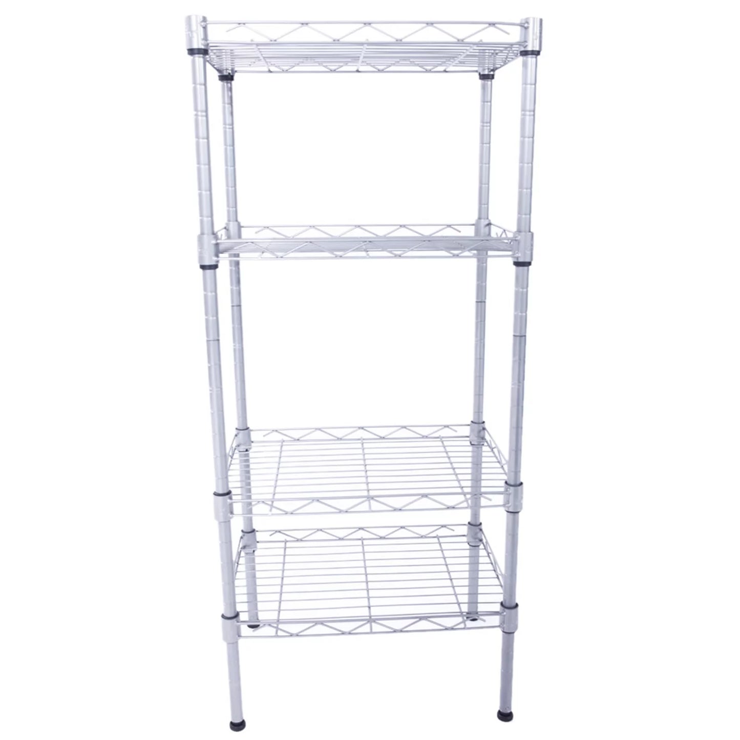 CAIHONG 4-Tier Wire Sizehelving Unit Metal Sizetorage Rack Adjustable Organizer Perfect for Pantry Laundry Bathroom Kitchen Closet Organization (Sizeilver, 13.77L x 9.84 Wx 31.5H)