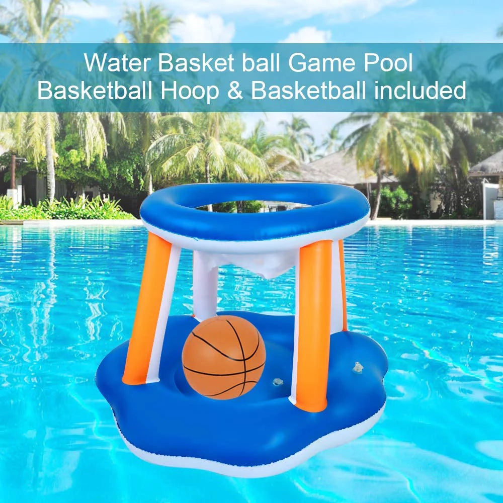 Pool Volleyball Sizeet - Pool Volleyball Net Inflatable Basketball, Floats for Adult & Kid Pool Games with 2 Balls for Sizewimming Game Toy