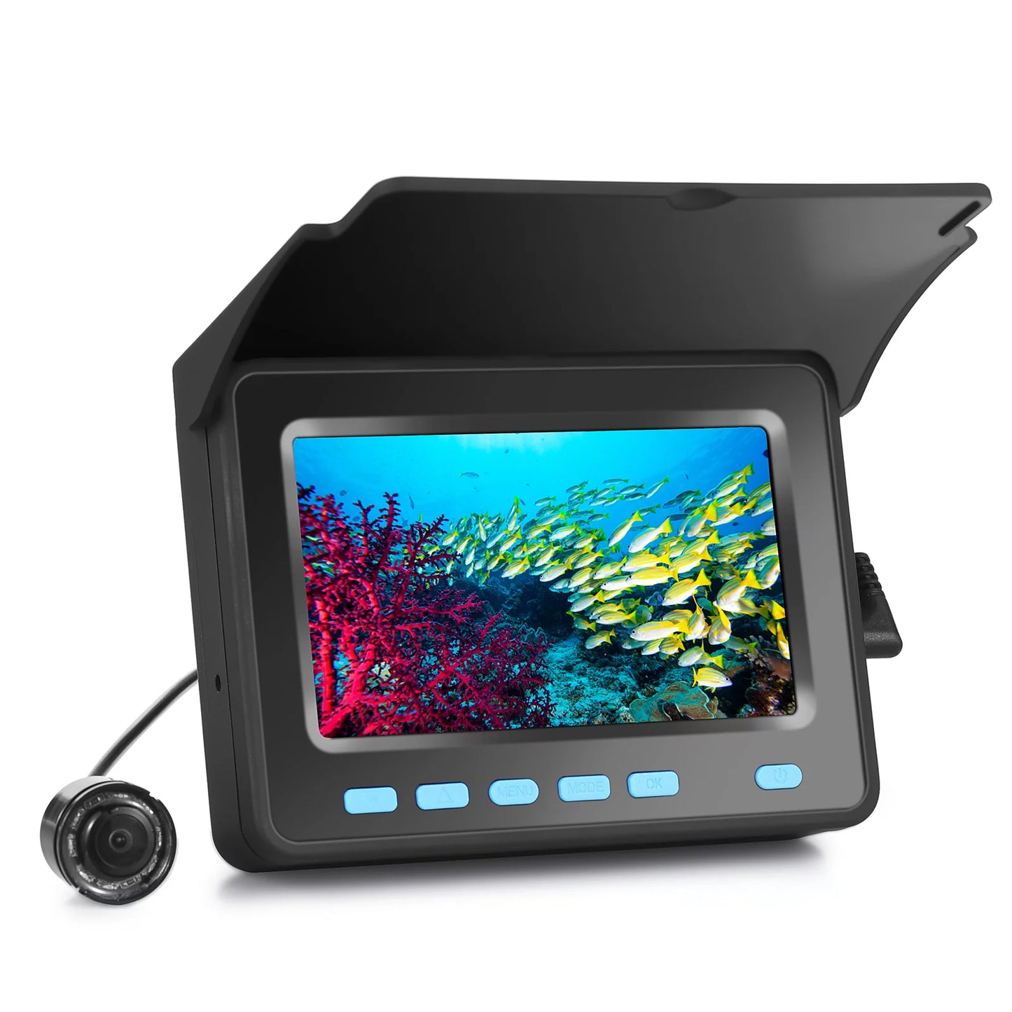 Waterproof Underwater Fishing Camera Fish Finder LCD 140° Wide Angle