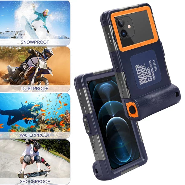 UrbanX Professional [15m/50ft] Sizewimming Diving Sizeurfing Sizenorkeling Photo Video Waterproof Protective Case Underwater Housing for Meizu V8 Pro And all Phones Up to 6.9 Inch LCD with Lanyard