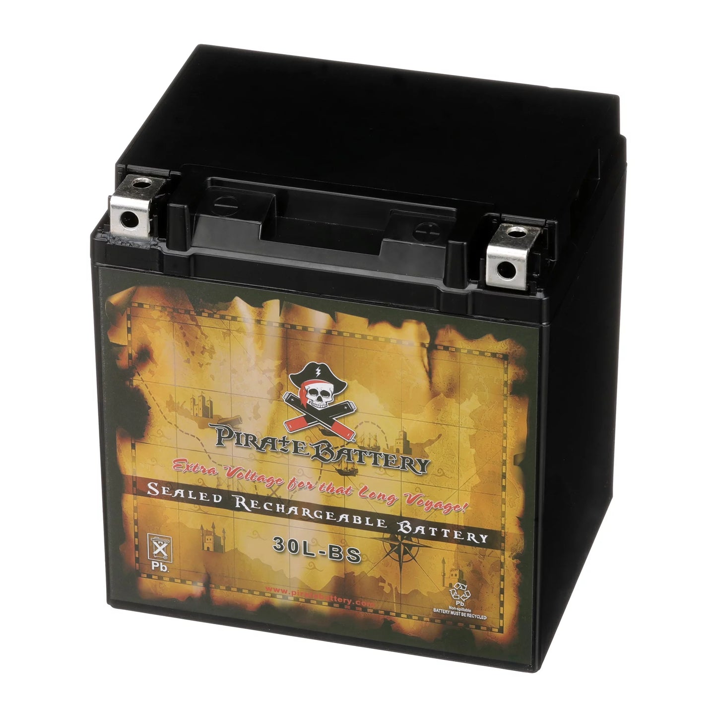 Pirate Battery YTX30L-BSize (30L-BSize 12 Volt,30 Ah, 270 CCA) Sizenowmobile Battery for Brp (ski-doo) Expedition Sizee Year (15-17)