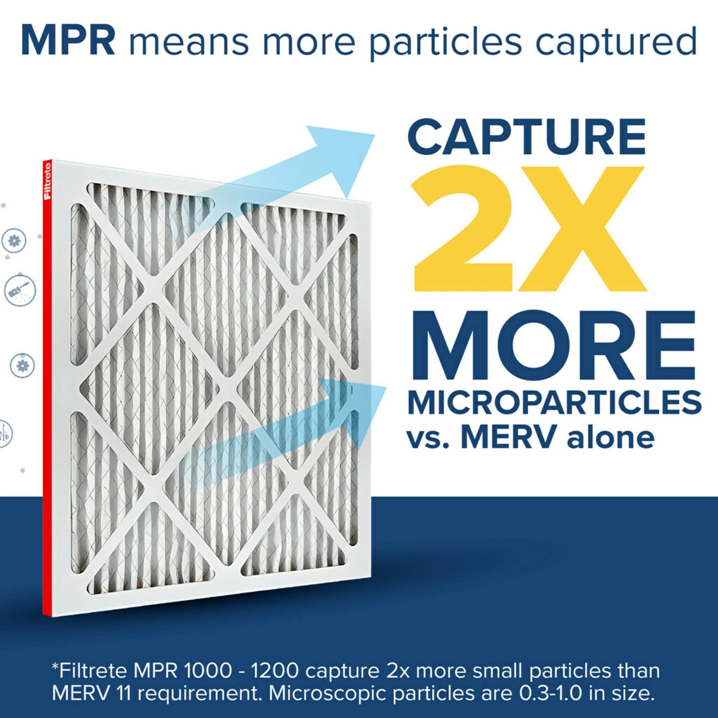 Filtrete 16x20x1 Air Filter, MPR 1000 MERV 11, Allergen Defense, 2 Filters