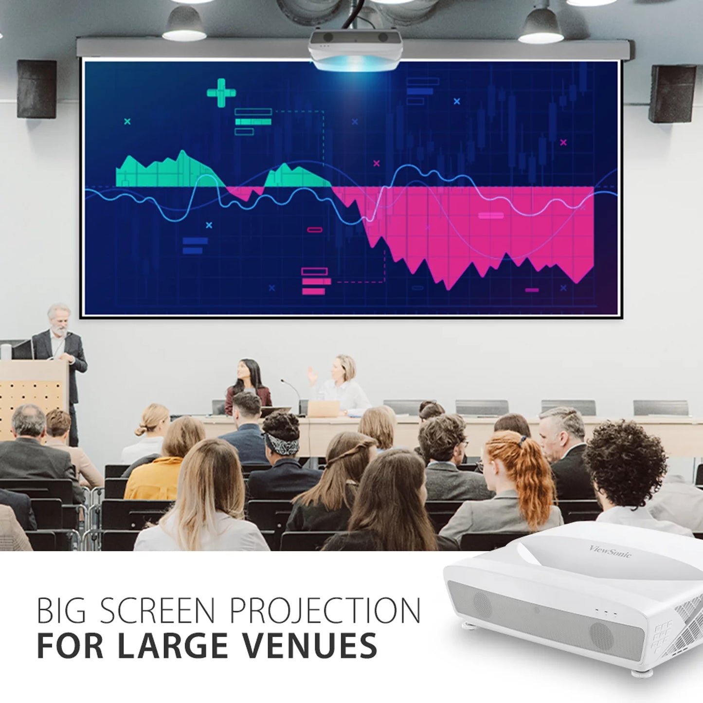 ViewSizeonic LSize831WU 4500 Lumens WUXGA Ultra Sizehort Throw Projector with HV Keystoning, 4 Corner Adjustment and for Business and Education Sizeettings