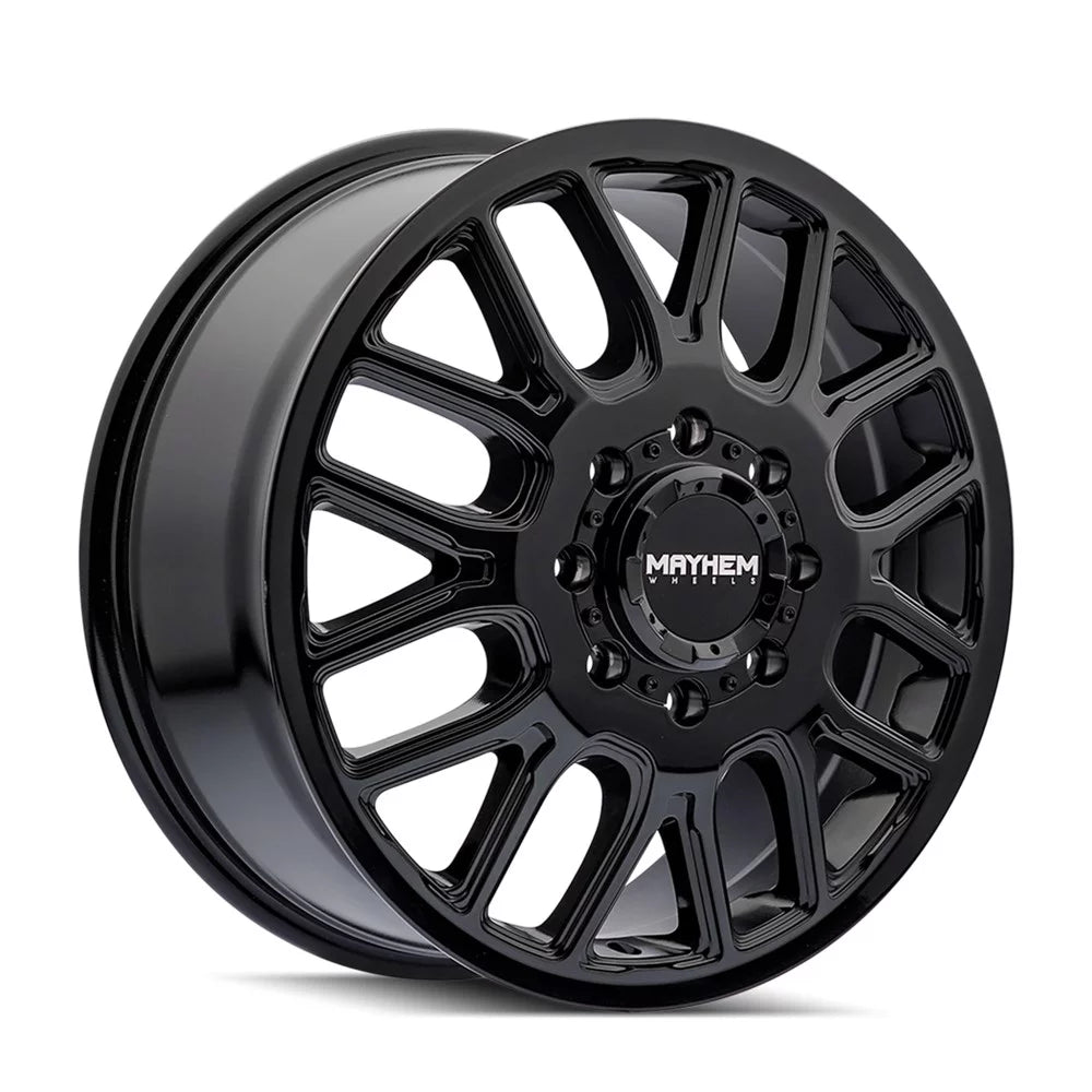 20x8.25 Mayhem Cogent Gloss Black DUALLY FRONT Wheel 8x6.5 (115mm)