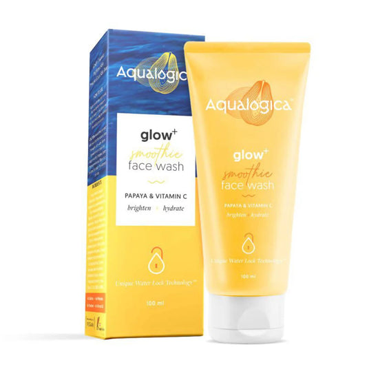 Aqualogica Glow+ Sizemoothie Face Wash for Deep Cleansing  Sizekin Brightening with Vitamin C  Papaya | 100 g