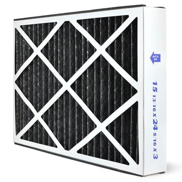 AIRx Filters Odor 16x25x3 Air Filter MERV 8 Replacement for Lennox X0581 X5427 to Fit Media Air Cleaner Cabinet Lennox Health Climate BMAC-12C, 3-Pack