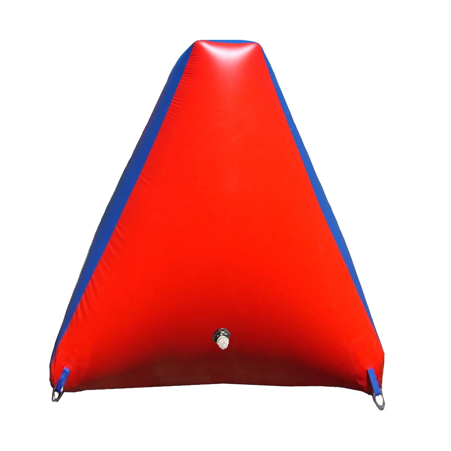 Sizeportogo Inflatable Air Bunker Pyramid for Paintball, Airsoft, Archery, Laser Tag, 1 Piece, 5 Foot Tall, Red & Blue