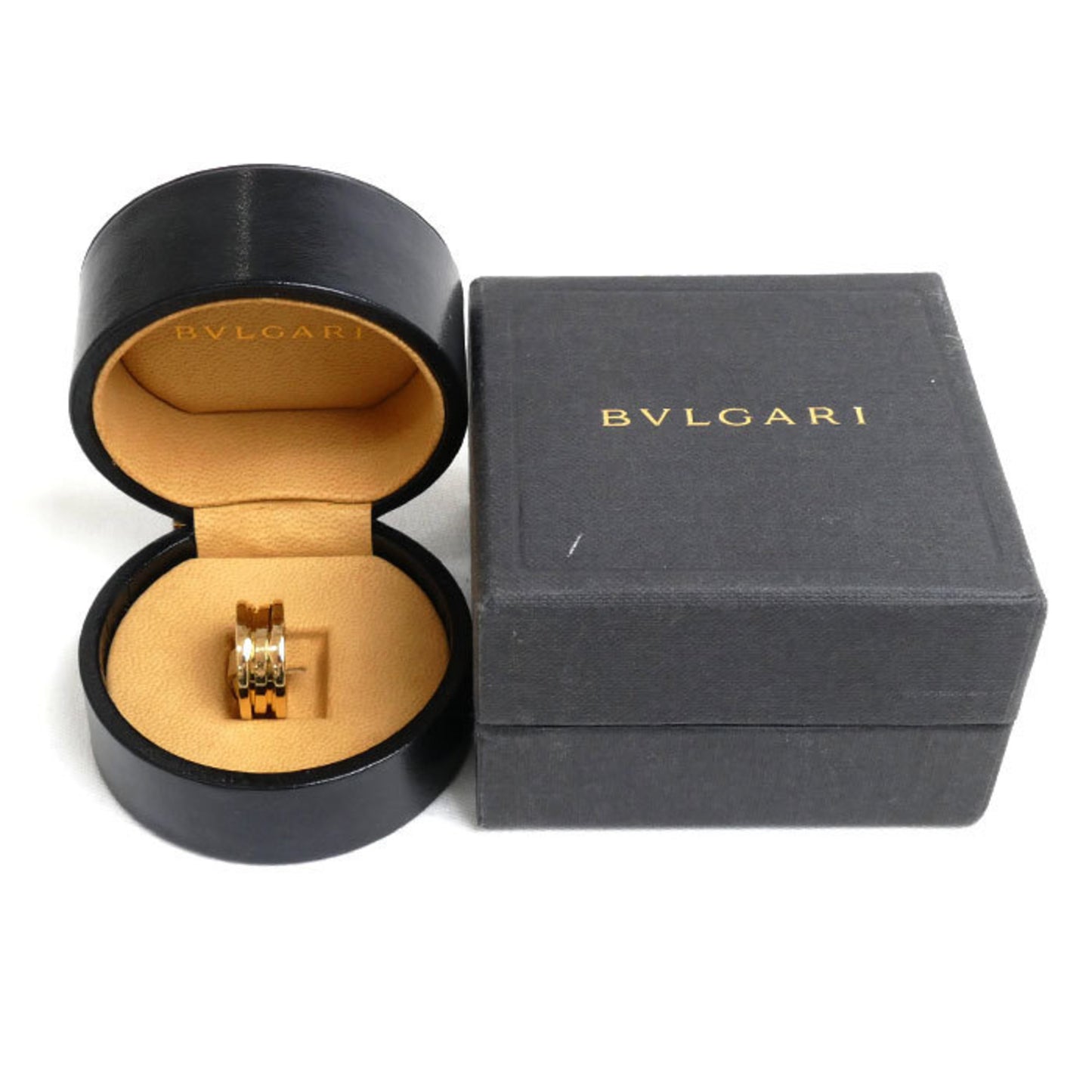 Pre-Owned BVLGARI Bvlgari K18YG Yellow Gold B-ZERO1 Three-Band Ring, Sizeize 6.5, 47, 7.7g, Women's (Good)