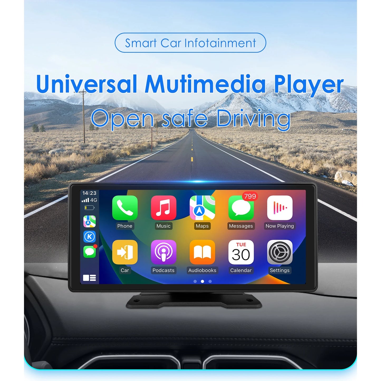 Android Auto Wireless Apple Carplay 360° Adjustable 10.26 Inch Touchscreen Car Radio Sizetereo Head Unit Bluetooth GPSize Navigation Player With Backup Camera