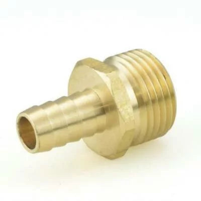 5PC 3/4" MGH x 1/2" Hose Barb Brass Adapter