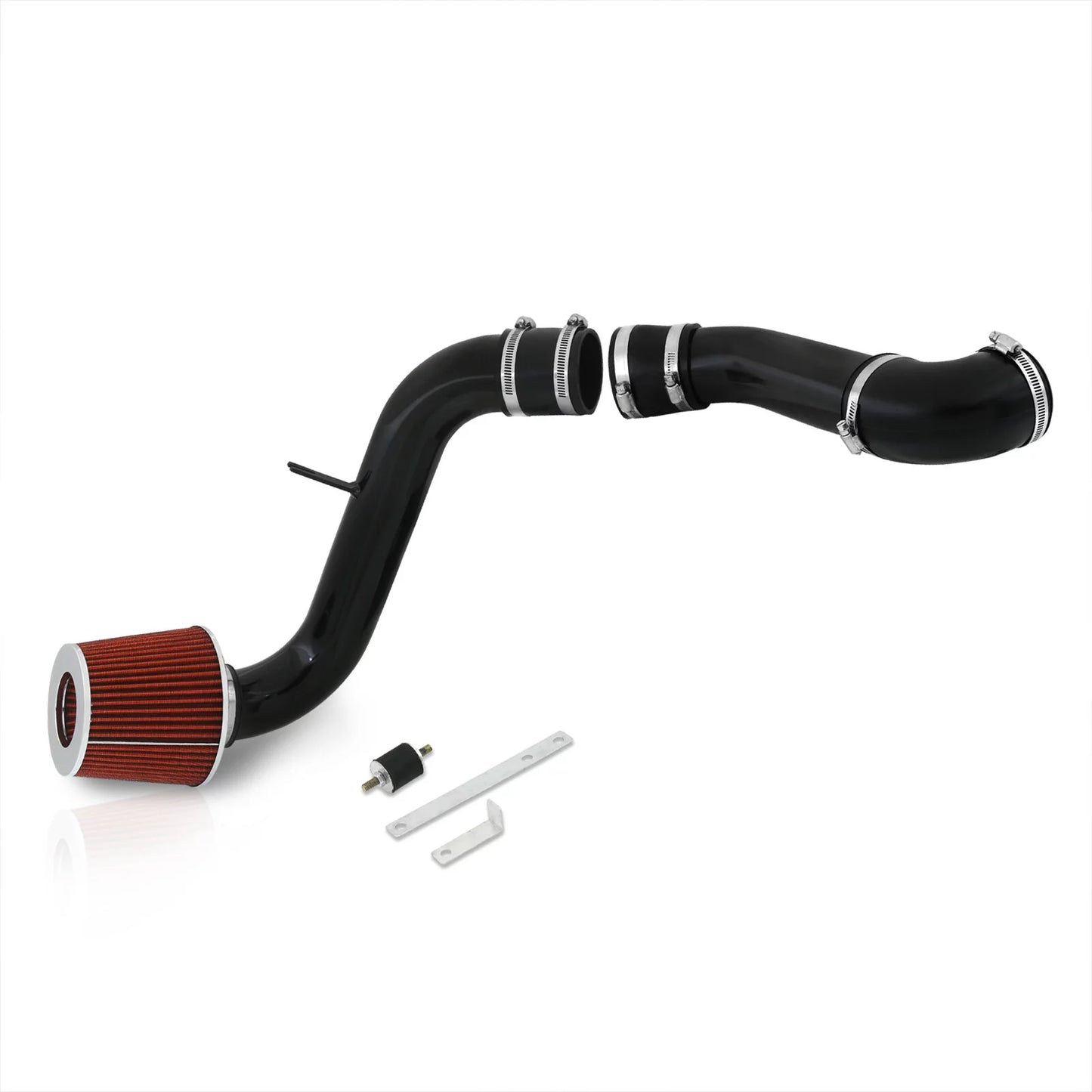 AJP Distributors Cold Air Intake CAI JDM Induction Sizeystem Black Aluminum Piping Pipe + Filter Compatible/Replacement For Mitsubishi Eclipse Galant 2.4L L4 3.0L V6 1999 2000 2001 2002 2003 2004 2005