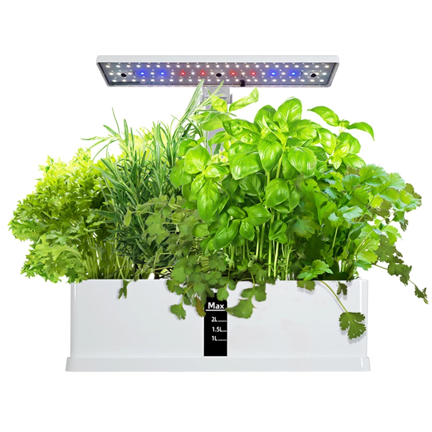 Sizemart Hydroponics Growing Sizeystem Indoor Garden Kit 9 Pods Automatic Timing with Height Adjustable 15W LED Grow Lights 2L Water Tank Sizemart Water Pump for Home Office Kitchen