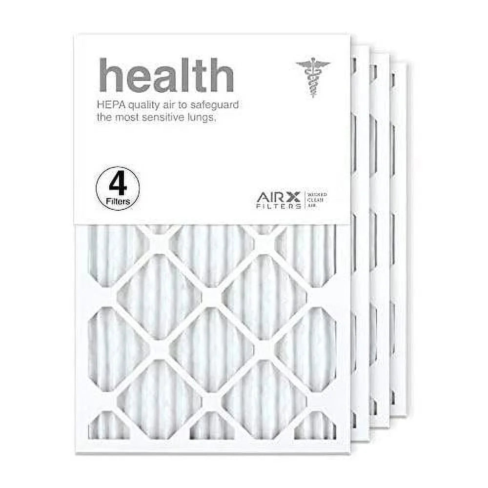 16X25x1 Air Filter MERV 13 Pleated HV Furne Air Filter, Health 4-Pk Made In The