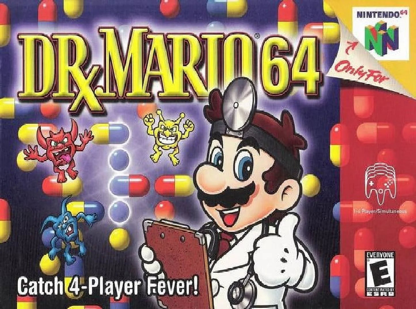 Restored Dr. Mario 64 (Nintendo 64, 2001) Puzzle Game (Refurbished)