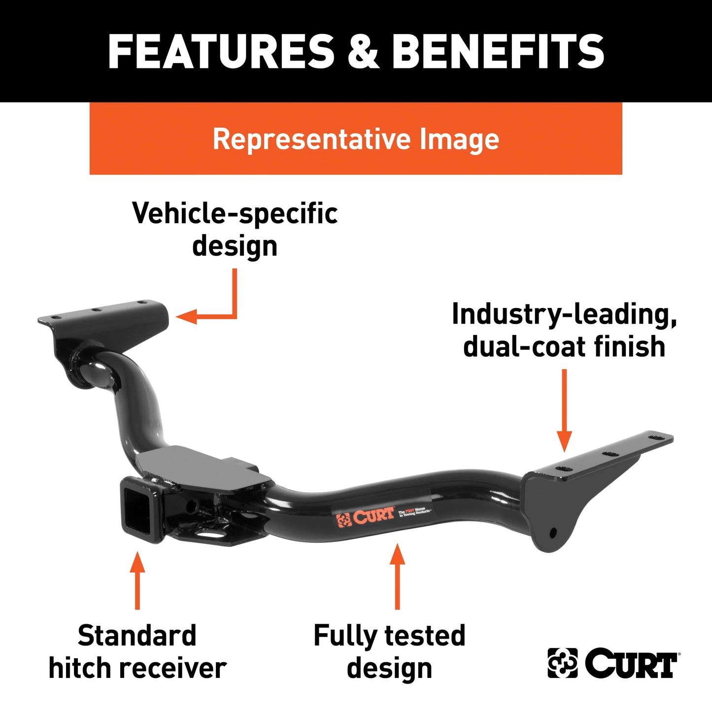 CURT Class 3 Trailer Hitch, includes installation hardware