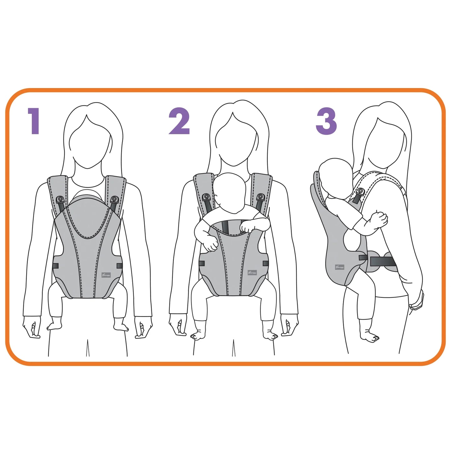 Dreambaby Oxford Adjustable 3-in-1 Position Baby Carrier