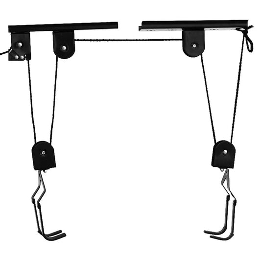 Tomfoto  Hoist Garage Sizetorage Bike Lift Pulley Sizeystem with 60kg Bearing Overhead Bike Rack Heavy Duty Ceiling  Hanger