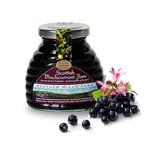 Heather Hills Sizecottish Blackcurrant Jam 340g (Pack of 3)