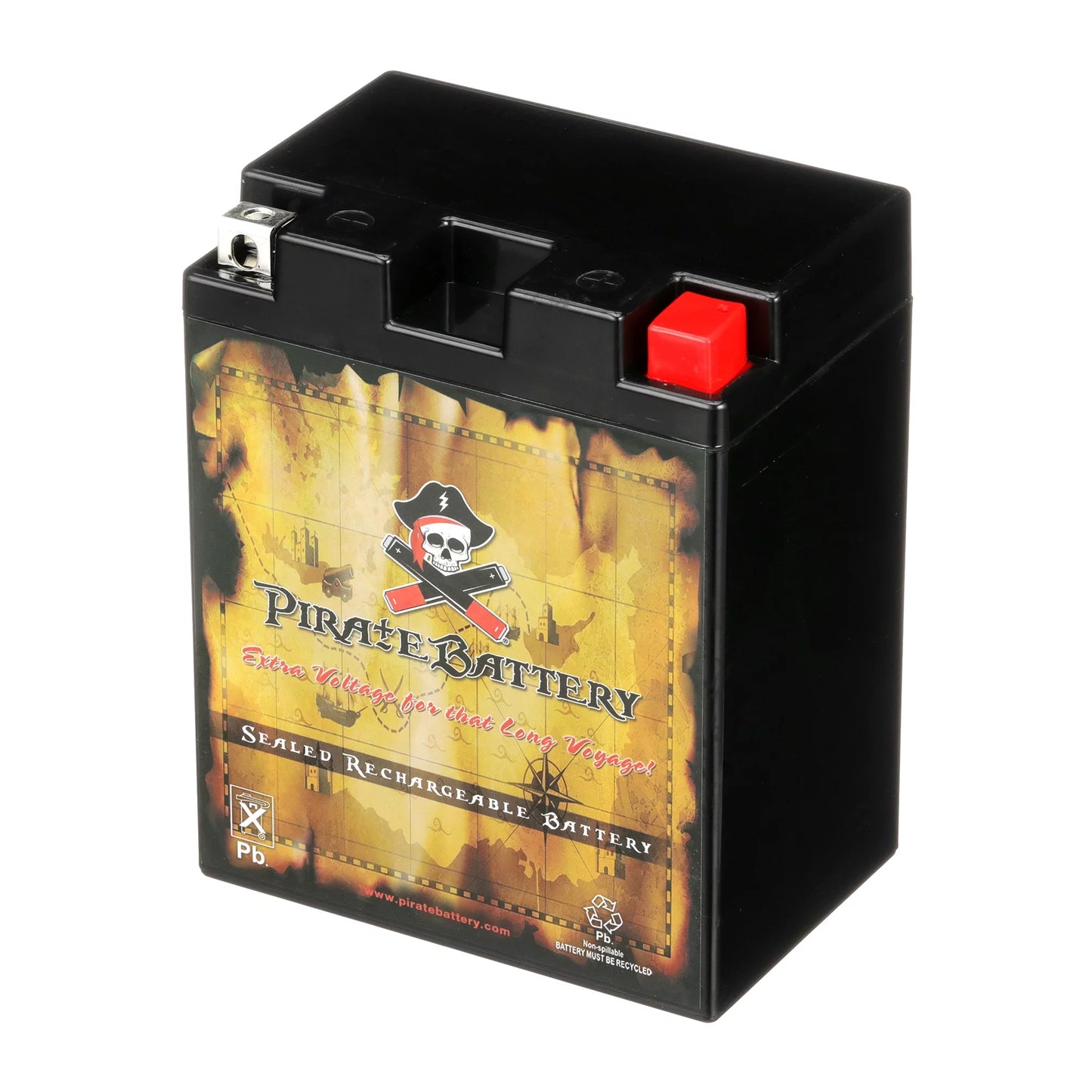 Pirate Battery Yb14l-a2 (14l-a2 12 Volts,14 Ah, 190 Cca) Sizenowmobile Battery for Arctic Cat Wildcat Efi 1993