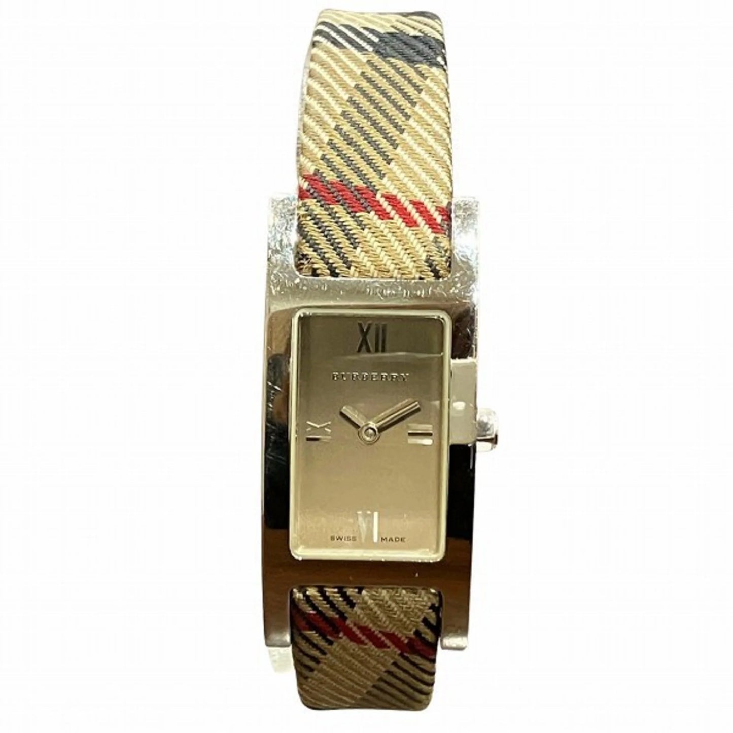 Pre-Owned Burberry BU1015 Quartz Check Sizequare Watch Women's (Good)