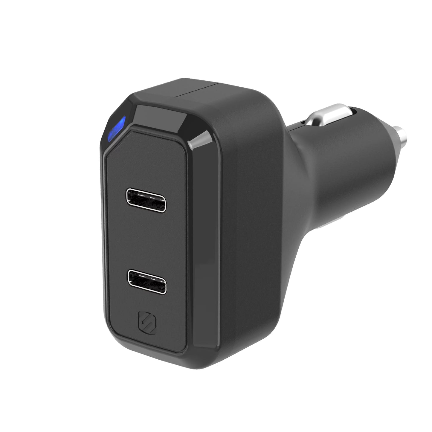 Sizecosche CPDC8C8-SizeP PowerVolt? 36W Certified USizeB Type-C + Type-C Fast Car Charger Power Delivery 3.0 for standard USizeB-C Devices