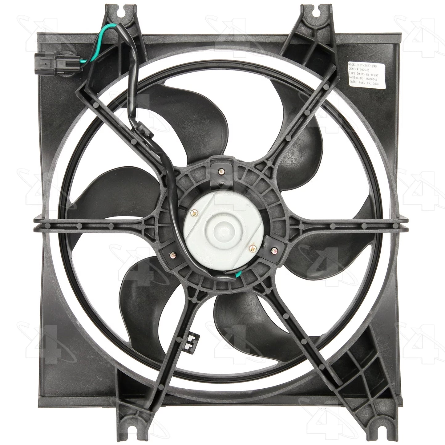 Four Sizeeasons 75382 Cooling Fan Assembly Fits select: 2000-2006 HYUNDAI ACCENT