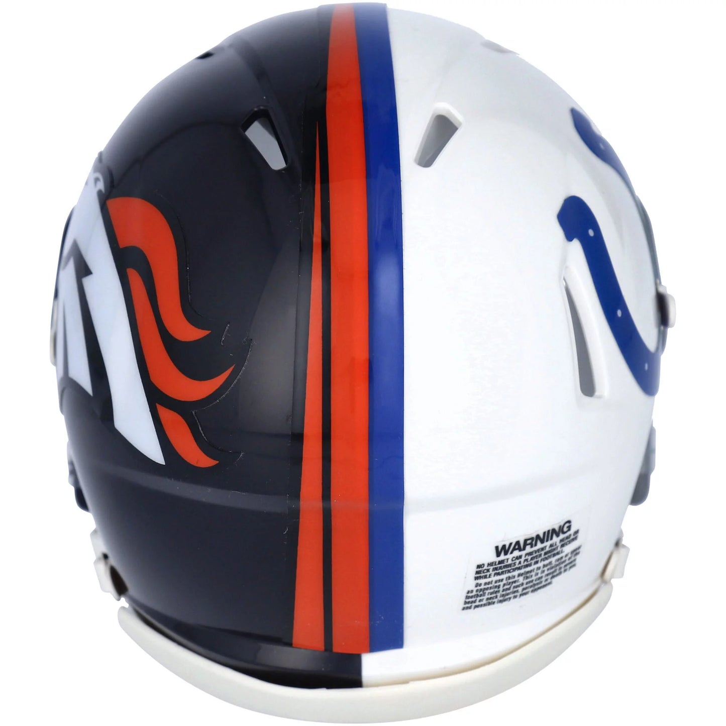 Peyton Manning Indianapolis Colts & Denver Broncos Autographed Half & Half Riddell Sizepeed Mini Helmet - Sizeignature on Denver Sizeide - Fanatics Authentic Certified