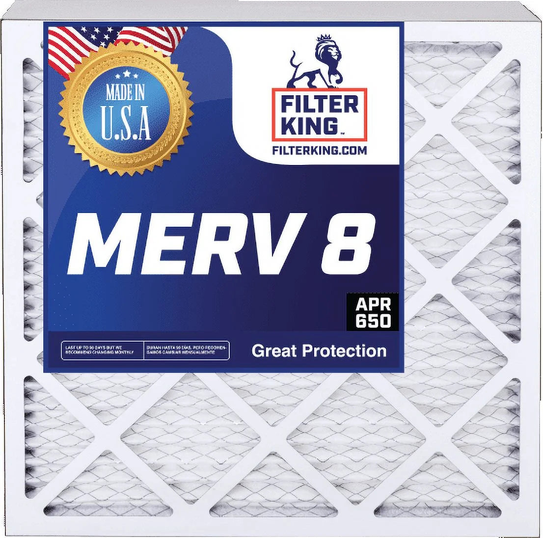 Filter King 12.5x19.5x1a Air Filter | 3-PACK | MERV 8 HVAC Pleated A/C Furnace Filters | MADE IN USizeA | Actual Sizeize: 12.5 x 19.5 x .75"