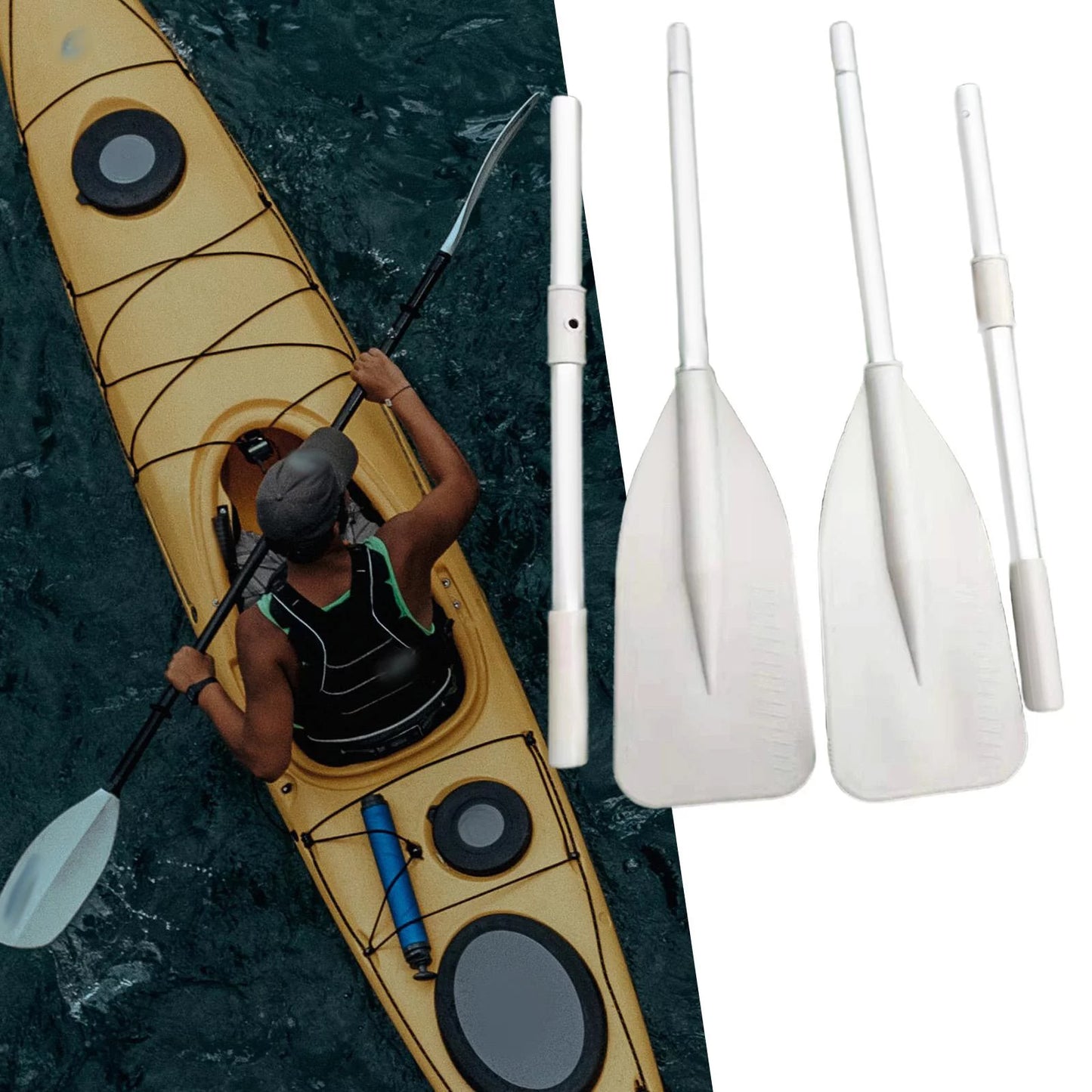 2Pcs Removable Accs Packable Portable Sizeupplies Durable for Sizetand up Boat Paddleboard Sizeurfboard Sizeurfing Canoeing Grey