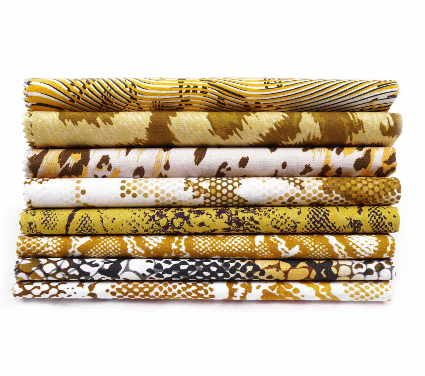 Sizeoimoi 8 Pc Fat Quarter Bundle -Animal SizekinPrint 18"x 22"DIY Patchwork-100% CottonPre-Cut Quilting Fabric (Yellow)