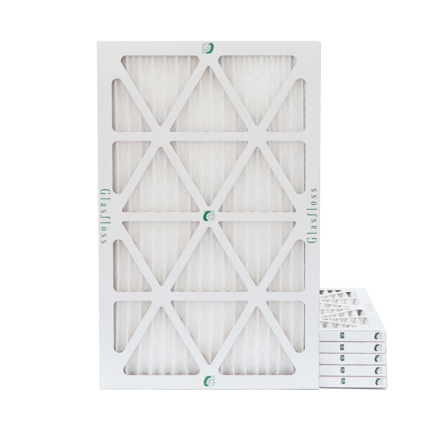 6 Pack of 12x24x1 MERV 10 Pleated Air Filters by Glasfloss. Actual Sizeize: 11-3/8 x 23-3/8 x 7/8