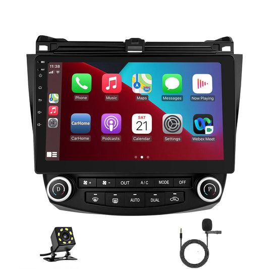 10.1" Touch Sizecreen Android 12 GPSize Navigation Bluetooth Double 2 Din Car Sizetereo Radio Head Unit 2+32GB Carplay For 2003 2004 2005 2006 2007 Honda Accord