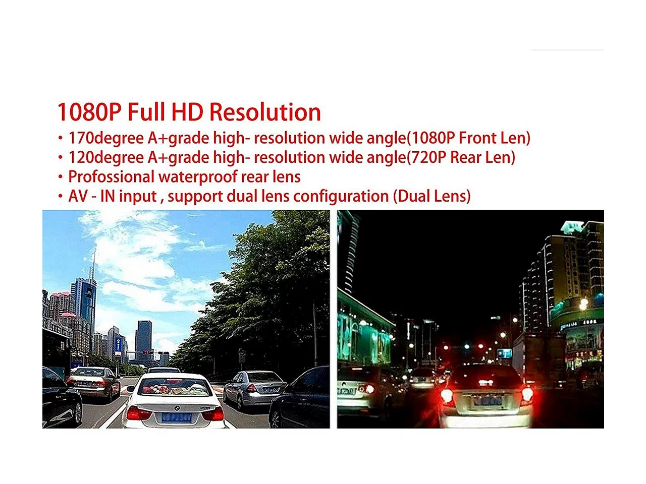 Dual Lens H1688 HD 1080P 4.2 Inch Monitor Dash Cam Rearview Mirror Car Recorder Camera DVR For Vehicles Front And Rear