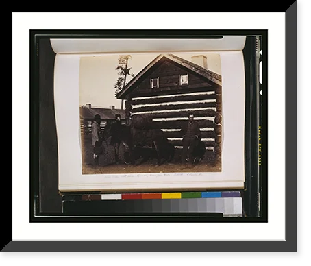 Historic Framed Print, Mule laden with casks - Boundary Commission huts, Colville, Columbia R., 17-7/8" x 21-7/8"