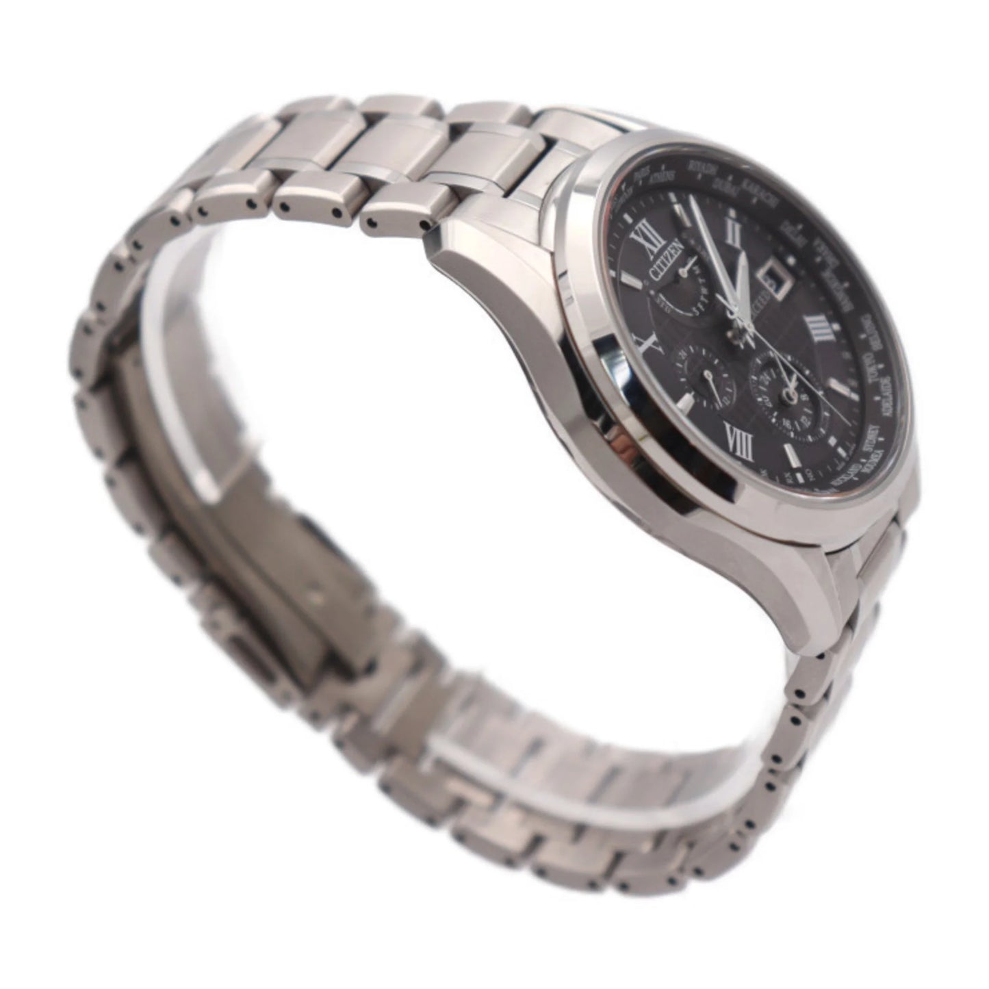 Pre-Owned CITIZEN Citizen EXCEED Exceed Watch H820-T023916 Titanium Sizeilver Black Dial Eco Drive Sizeolar Radio (Good)