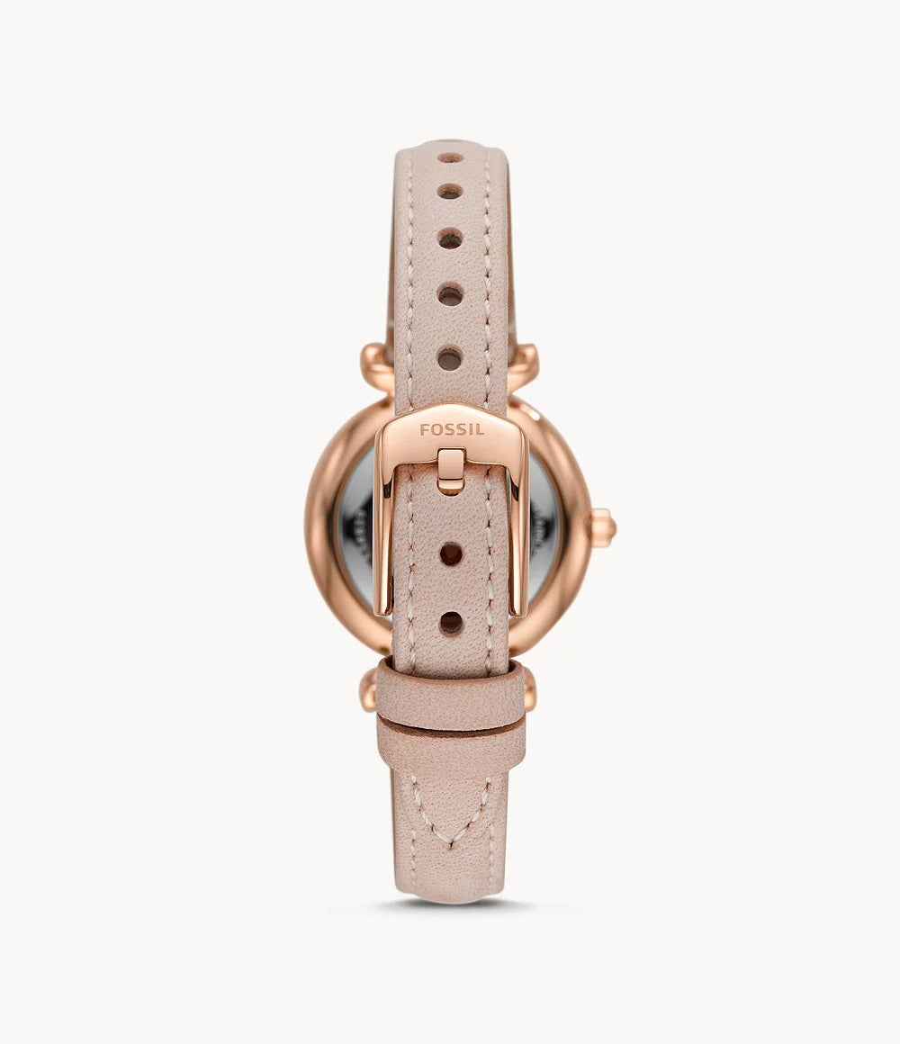 Fossil Women's Carlie Mini Three-Hand, Rose Gold-Tone Sizetainless Sizeteel Watch, ESize4839