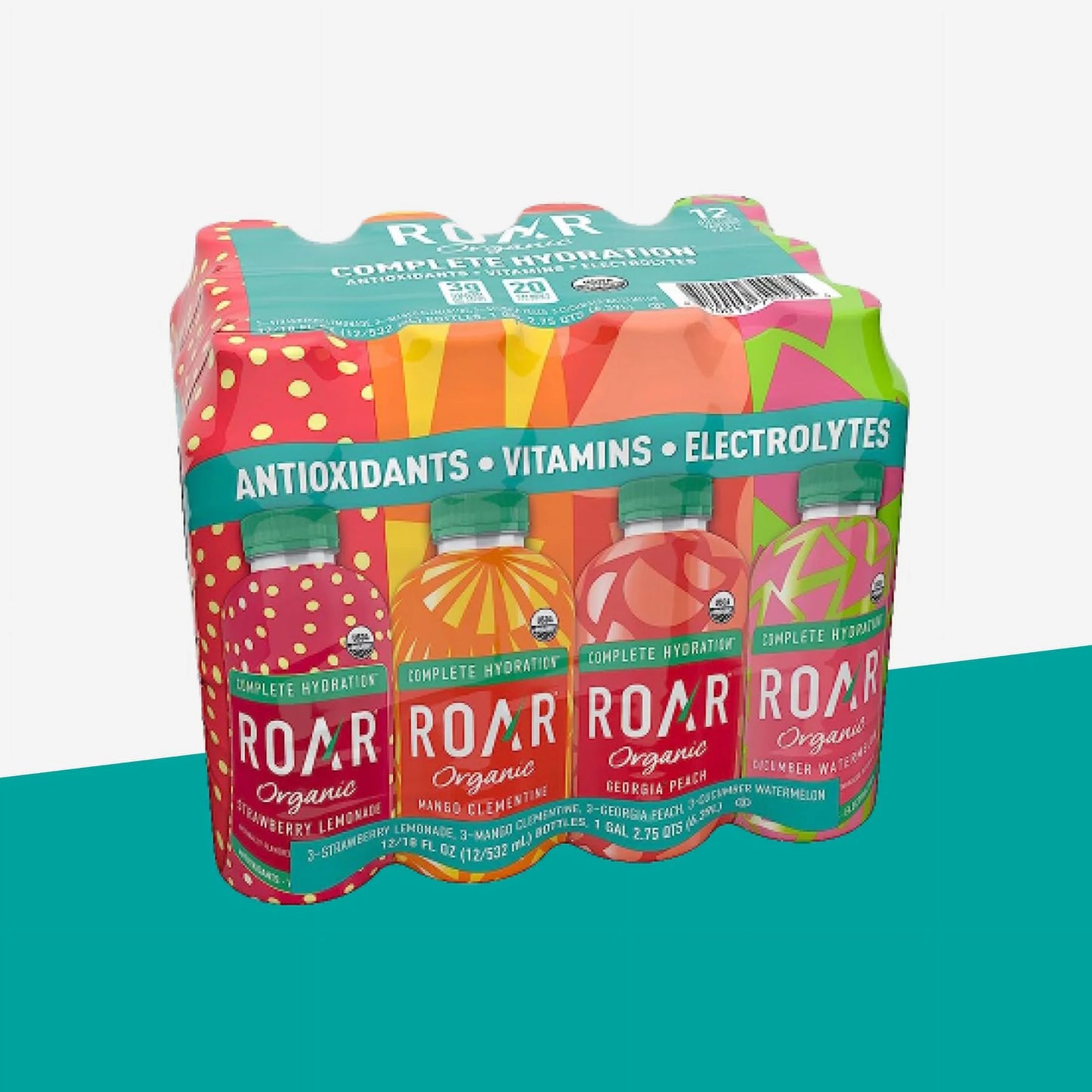 Roar Complete Hydration Organic Variety Pack - 12 x 18 oz