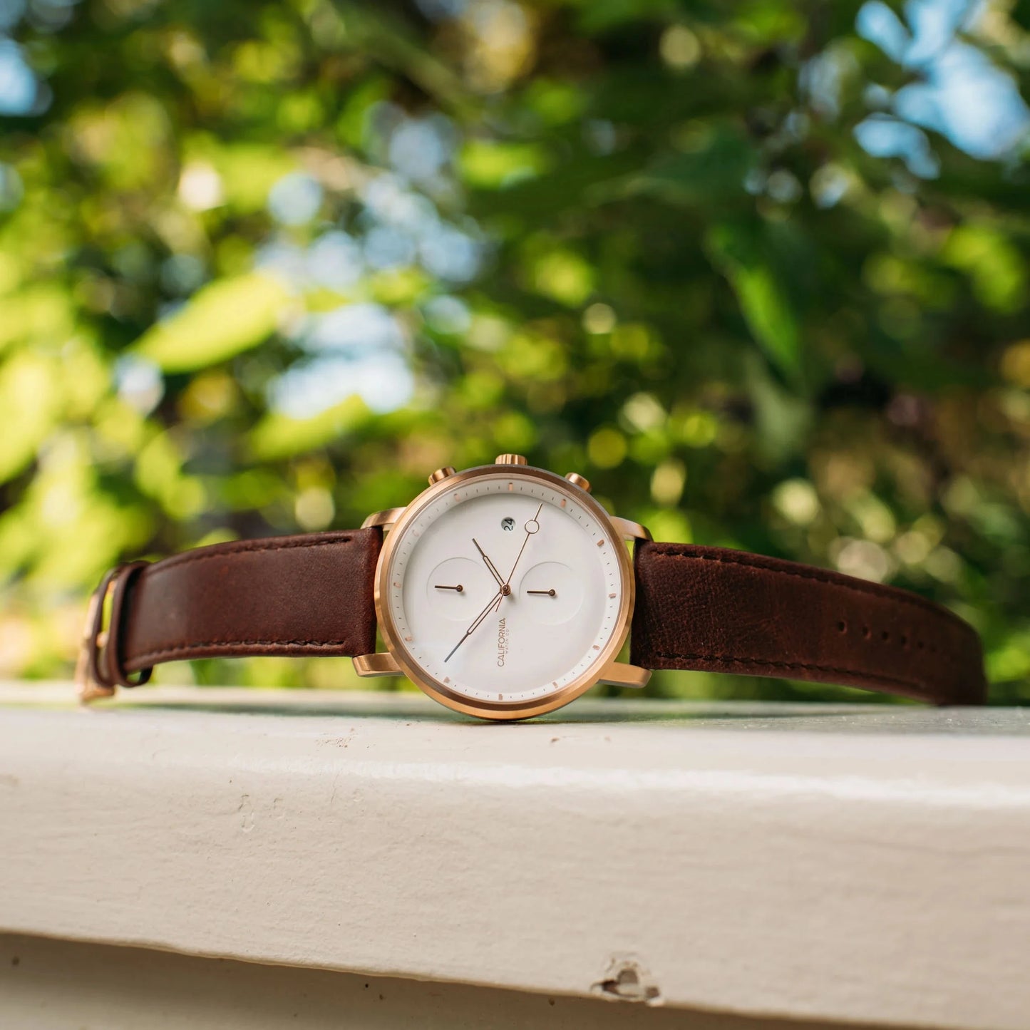 California Watch Co. Golden Gate Chrono Leather Rose Gold Ivory