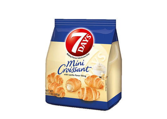 7Days Mini Croissants, Vanilla, 6.53 oz Bag (Pack of 8)