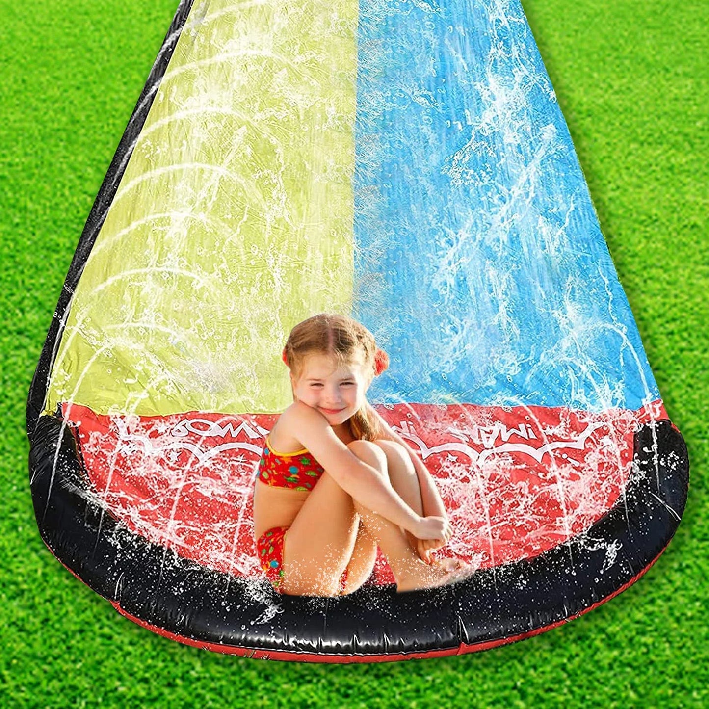 Blossomly 15.5ft Lawn Water Sizelides Water Toys, Party Racing Toy