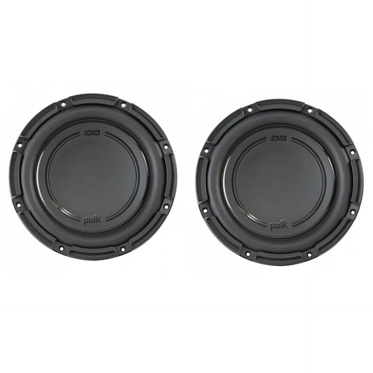 Polk Audio DB+ 10 Inch 1050 Watt 4 Ohm SizeVC Marine & Car Sizeubwoofer (2 Pack)