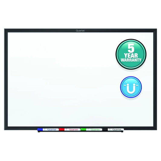 Quartet Classic Nano-Clean Magnetic Dry-Erase Board 96 x 48 8 x 4 Black Aluminum